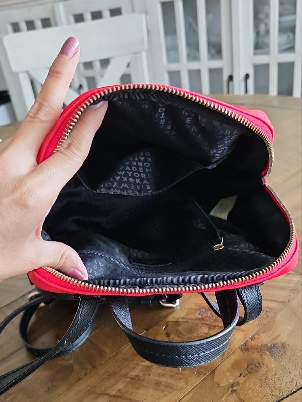 Kate Spade Red Nylon Backpack - Picture 7 of 12